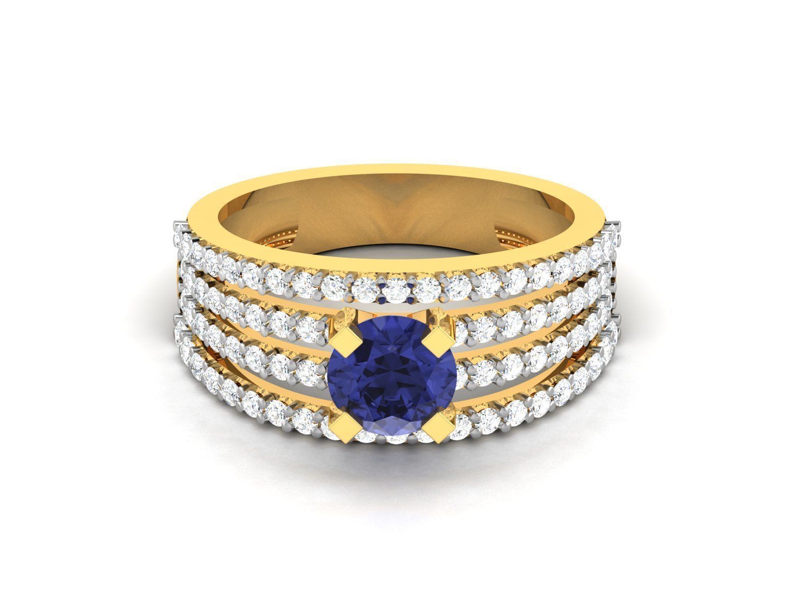 Solitaire ring 3dm stl render detail 3D print model 3D print model_11