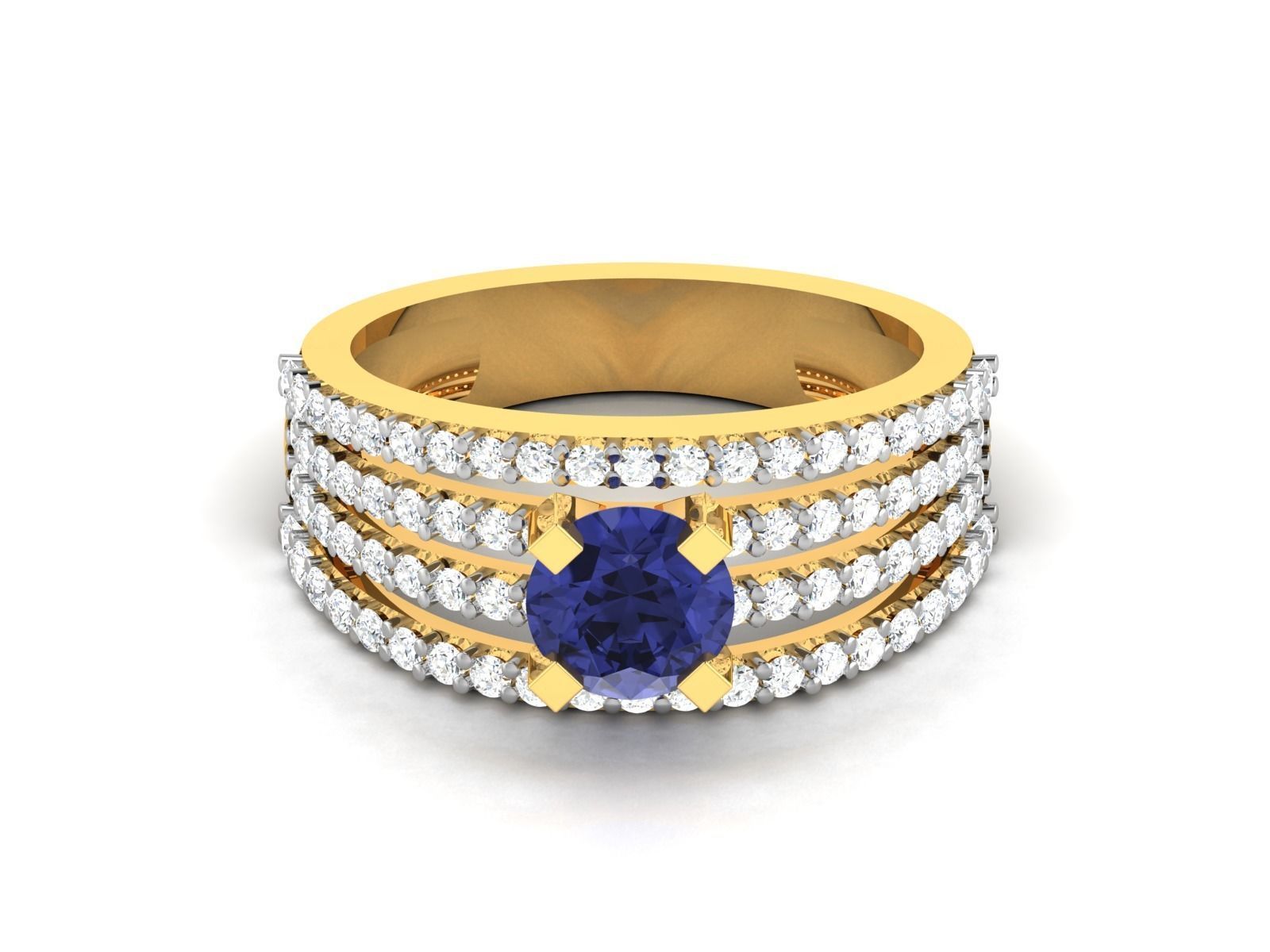 Solitaire ring 3dm stl render detail 3D print model 3D print model_12