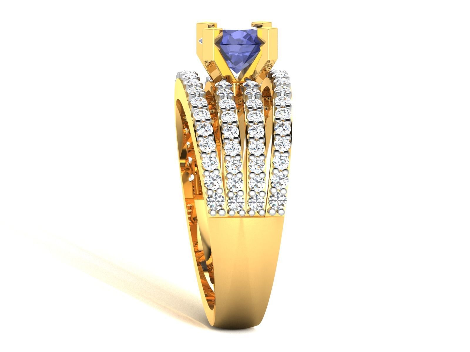 Solitaire ring 3dm stl render detail 3D print model 3D print model_10