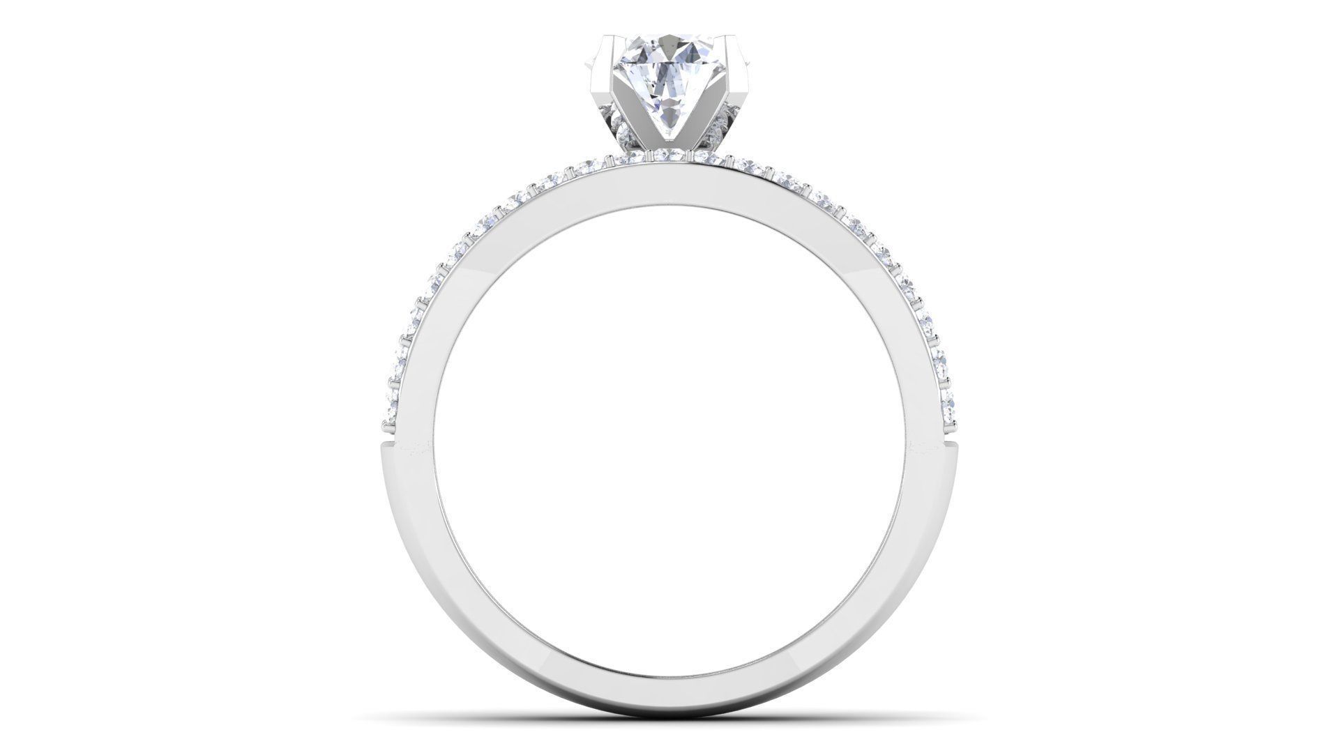 Solitaire ring 3dm stl render detail 3D print model 3D print model_2