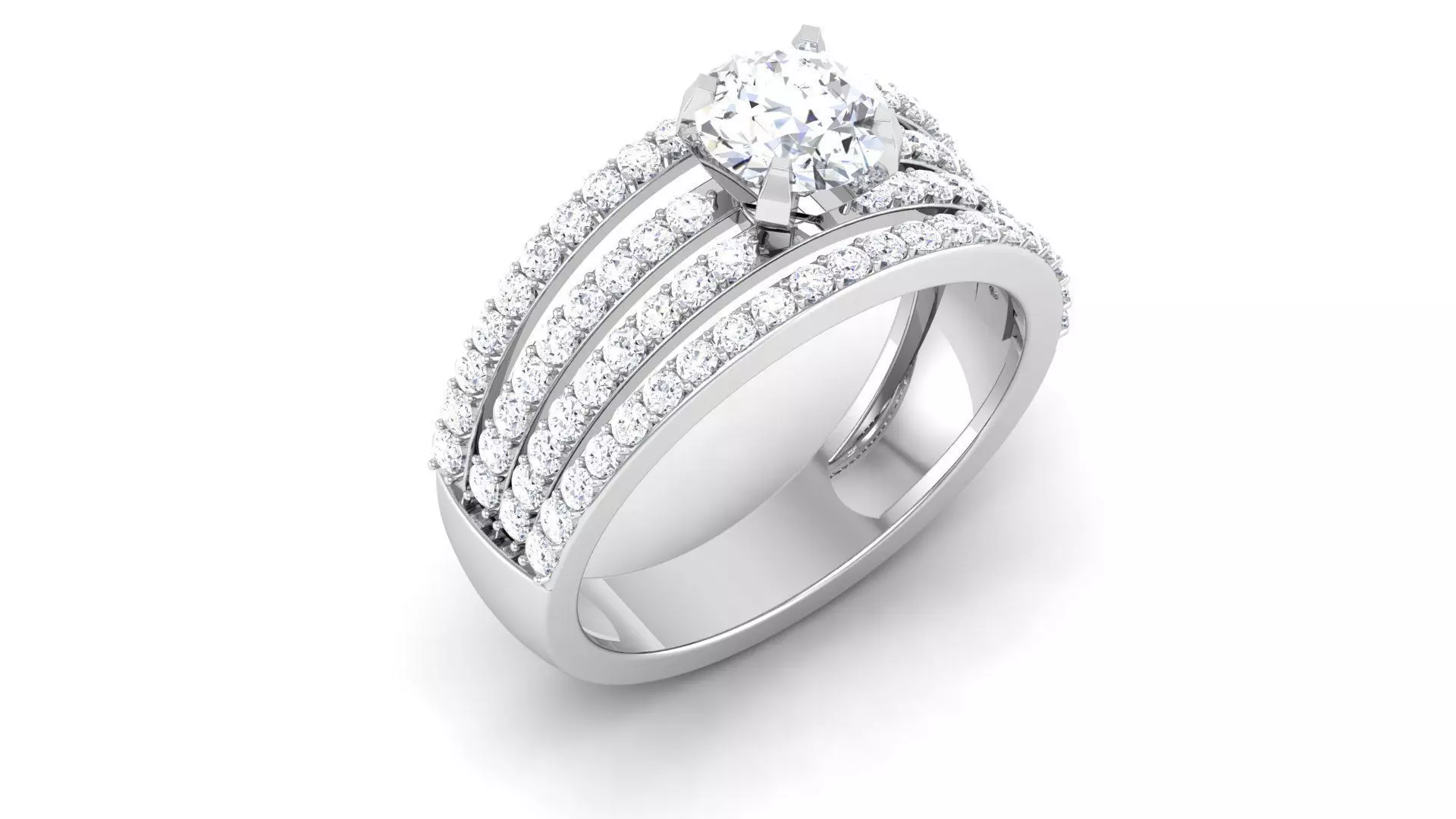 Solitaire ring 3dm stl render detail 3D print model 3D print model_0