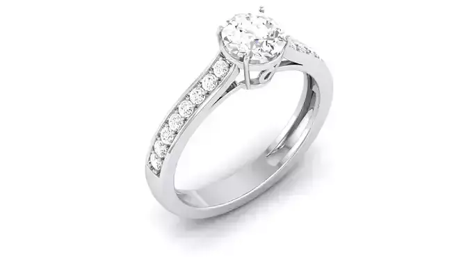 Solitaire ring 3dm stl render detail 3D print model