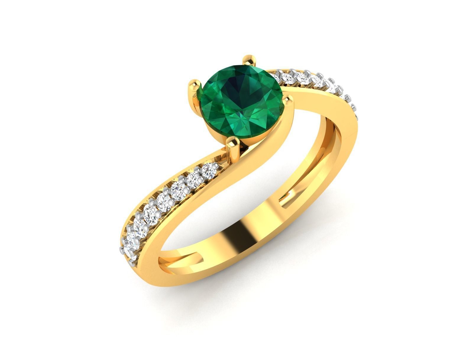 Solitaire ring 3dm stl render detail 3D print model 3D print model_10