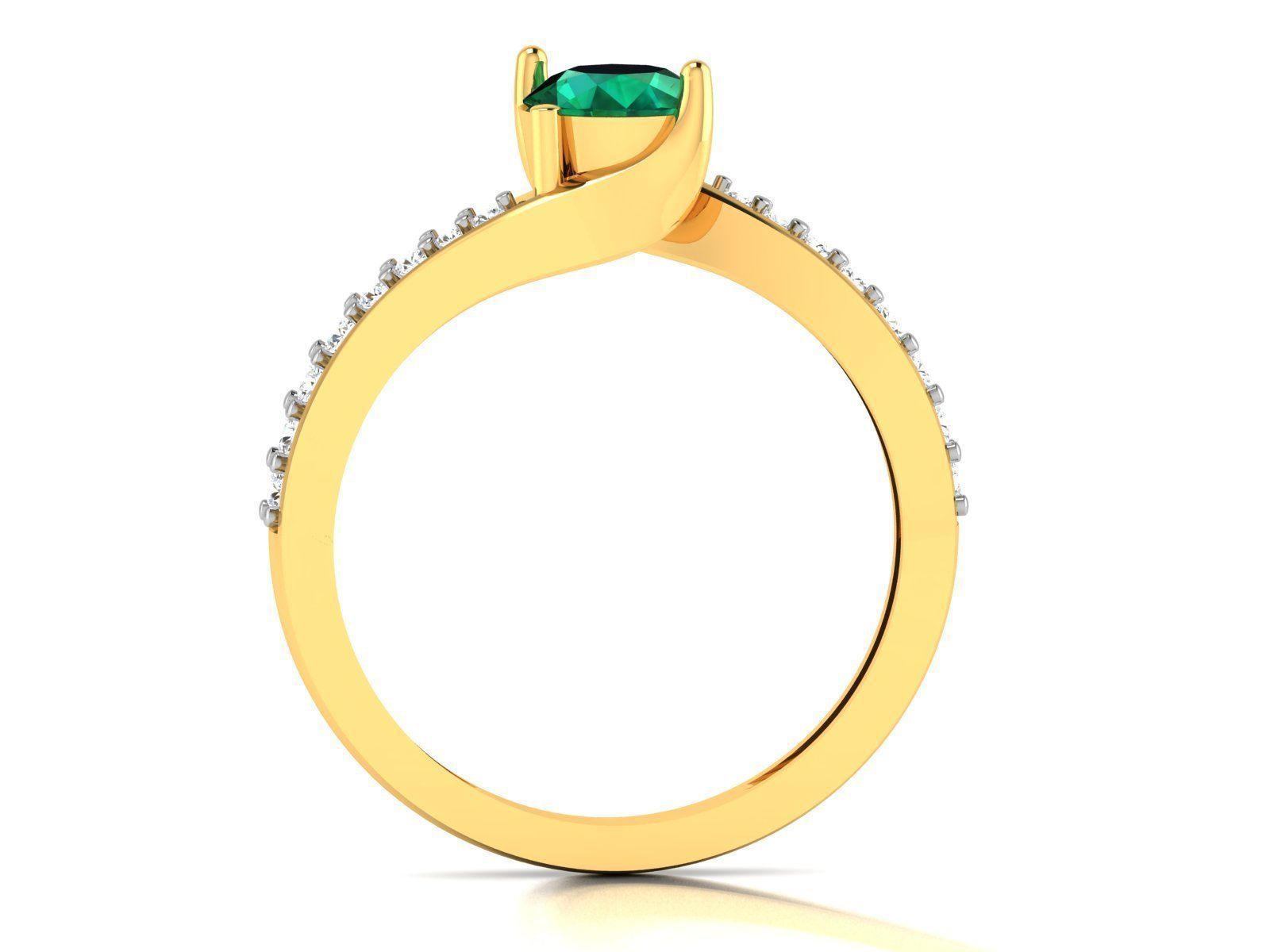 Solitaire ring 3dm stl render detail 3D print model 3D print model_11