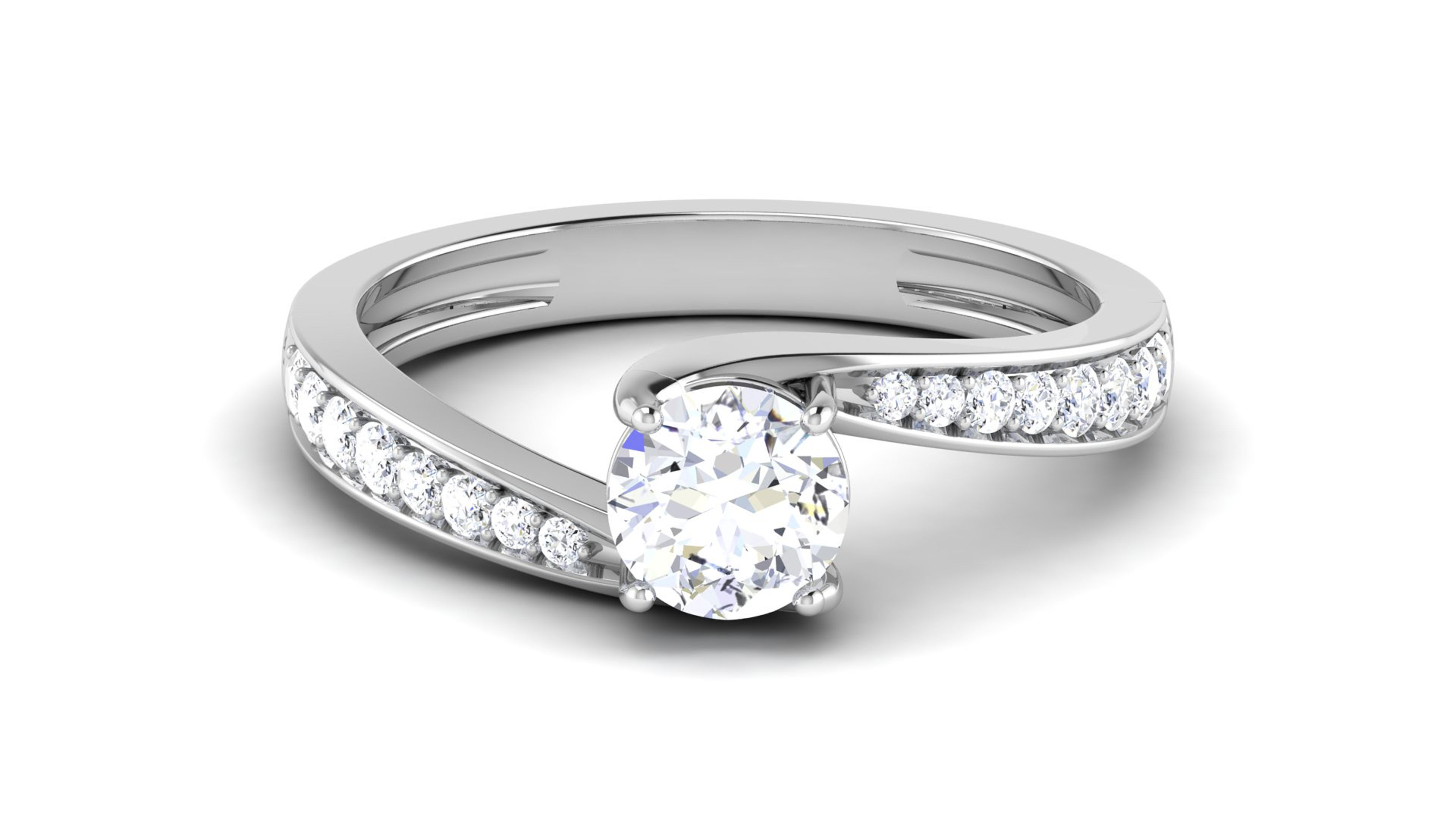 Solitaire ring 3dm stl render detail 3D print model 3D print model_1