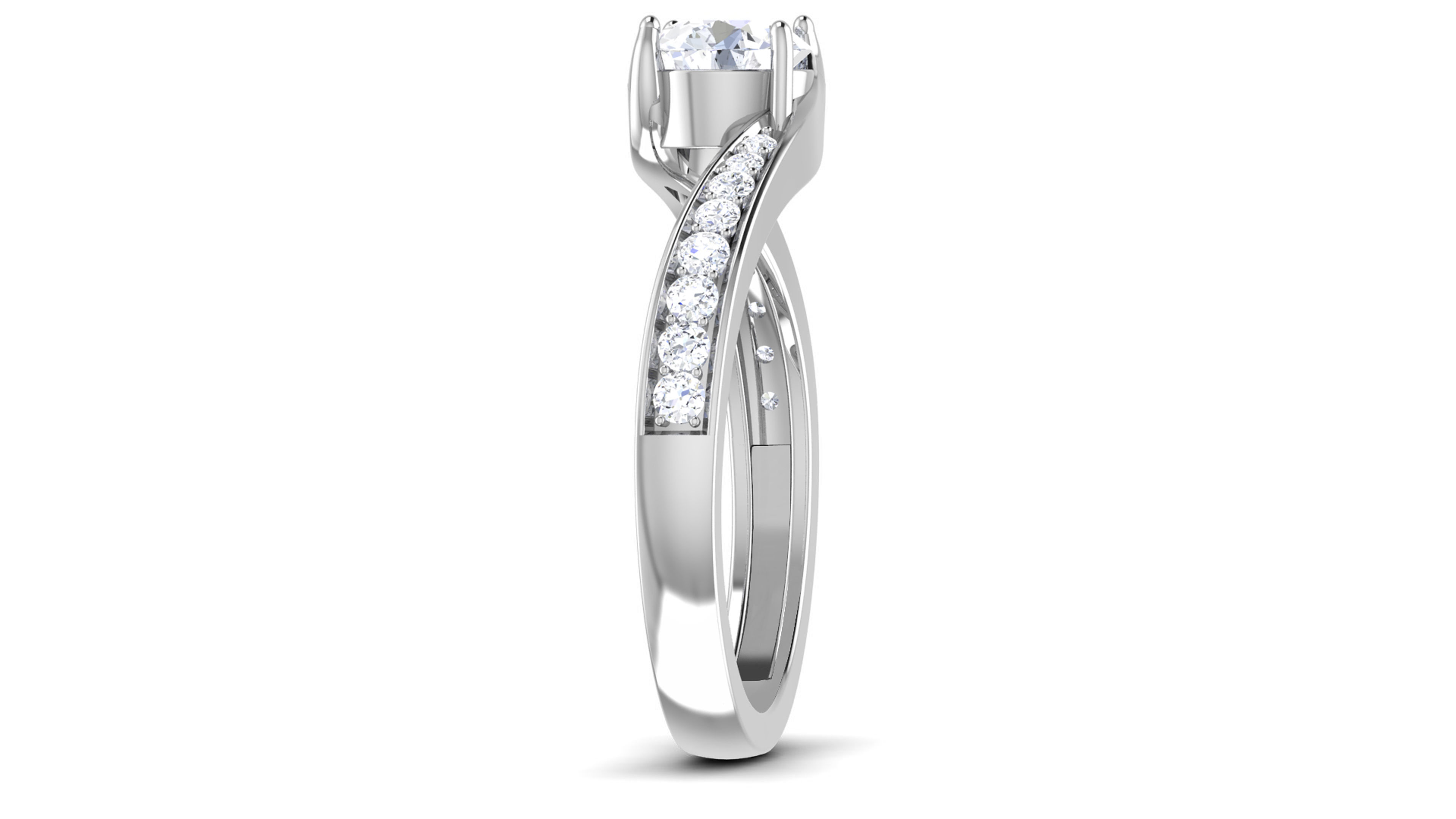 Solitaire ring 3dm stl render detail 3D print model 3D print model_4