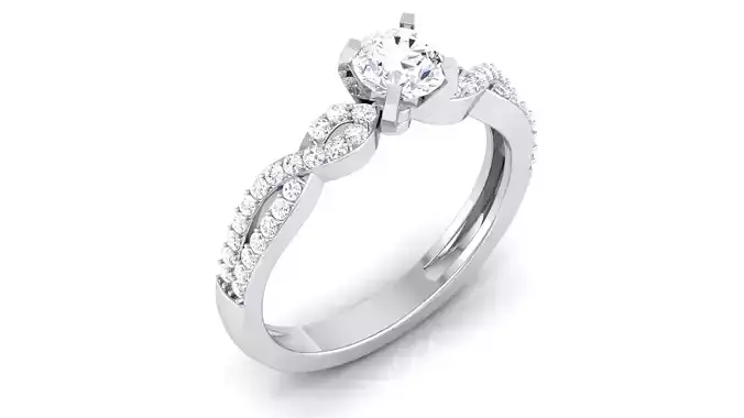 Solitaire ring 3dm stl render detail 3D print model