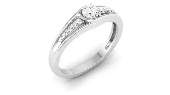 Solitaire ring 3dm stl render detail 3D print model