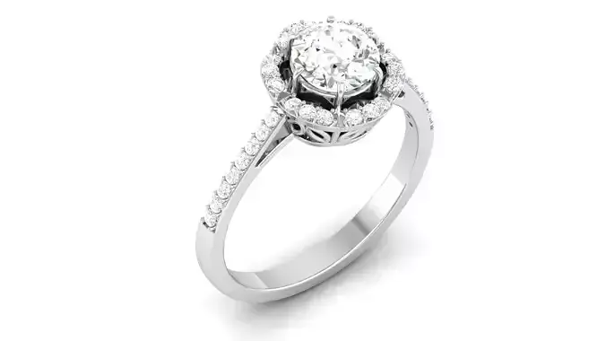 Solitaire ring 3dm stl render detail 3D print model