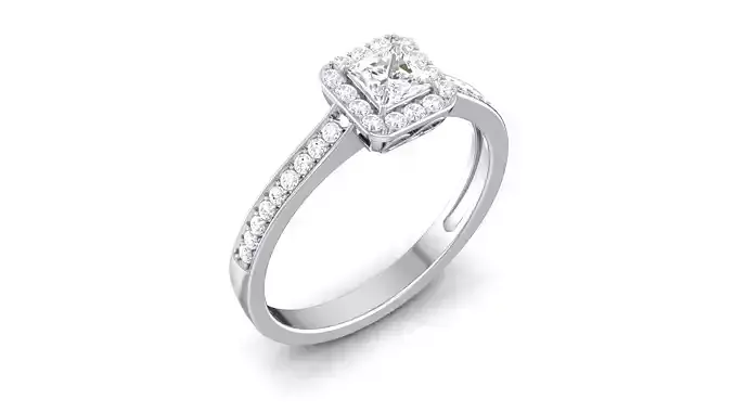 Solitaire ring 3dm stl render detail 3D print model