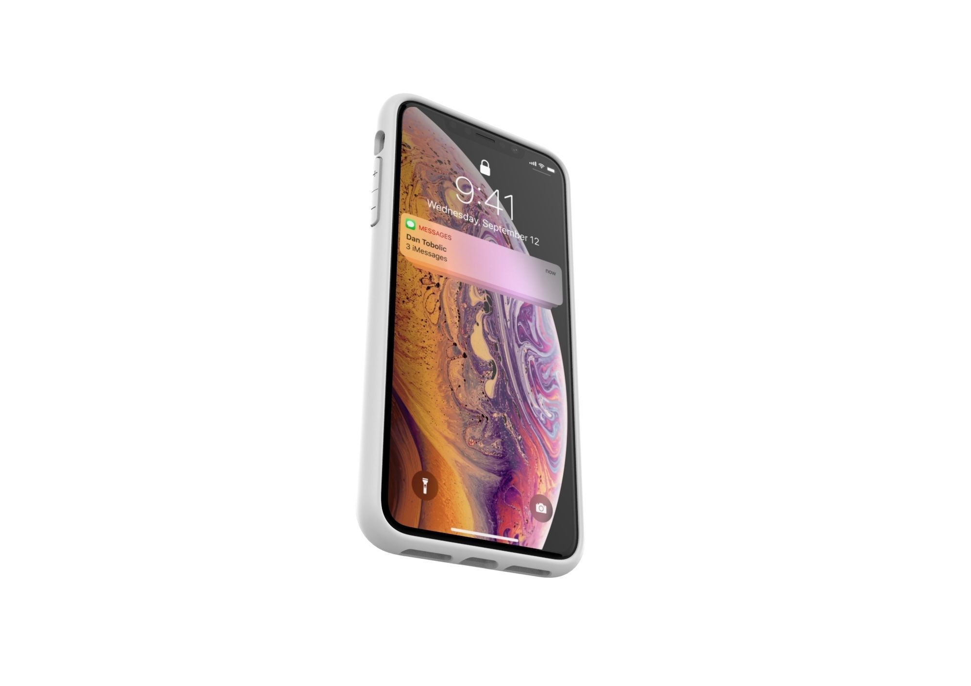 3D model Iphone XS Max white case VR / AR / lowpoly CGTrader