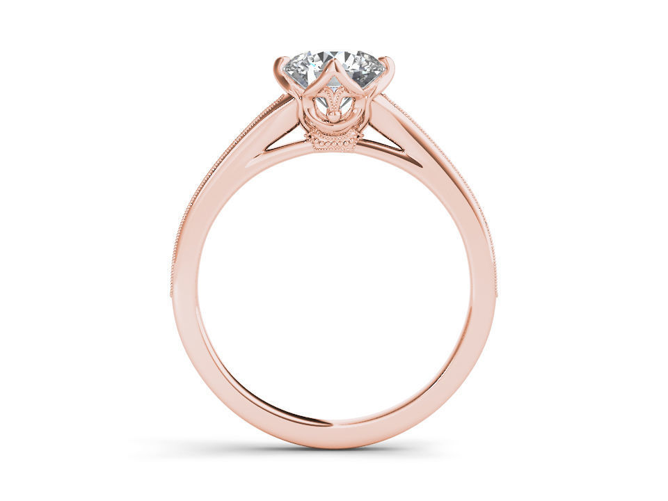 Solitaire ring 3dm stl render detail 3D print model 3D print model_2