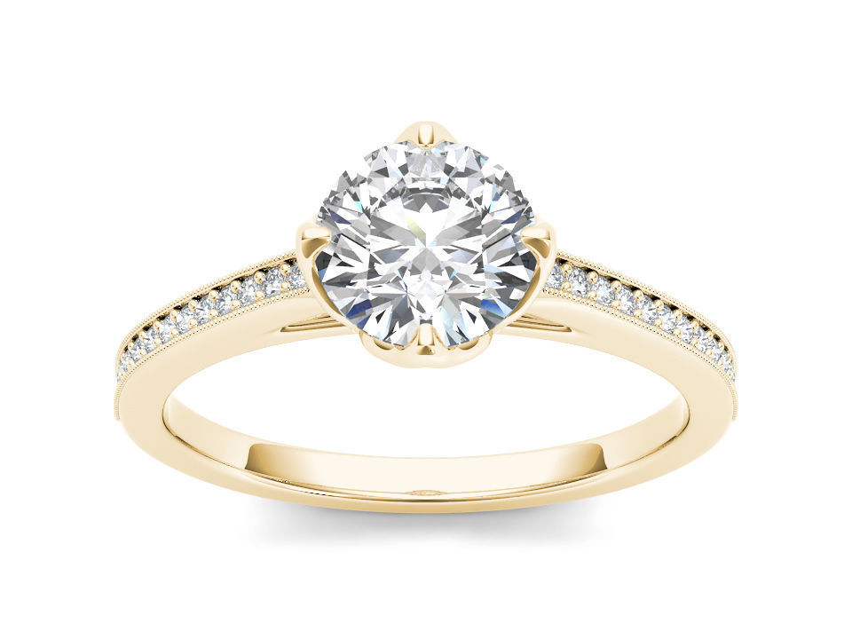 Solitaire ring 3dm stl render detail 3D print model 3D print model_9