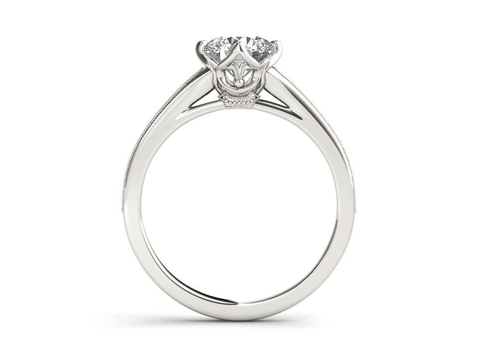 Solitaire ring 3dm stl render detail 3D print model 3D print model_5
