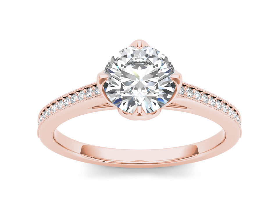 Solitaire ring 3dm stl render detail 3D print model 3D print model_3