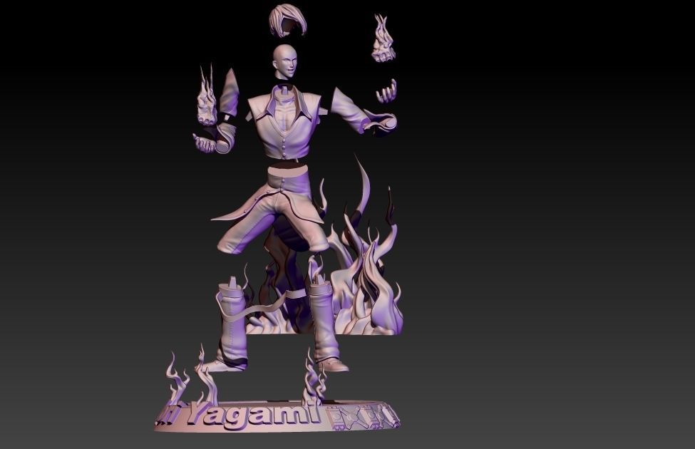 Iori Yagami 3D print model_6