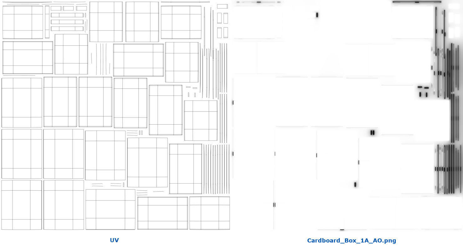 Cardboard Box 1A Low-poly 3D model_6
