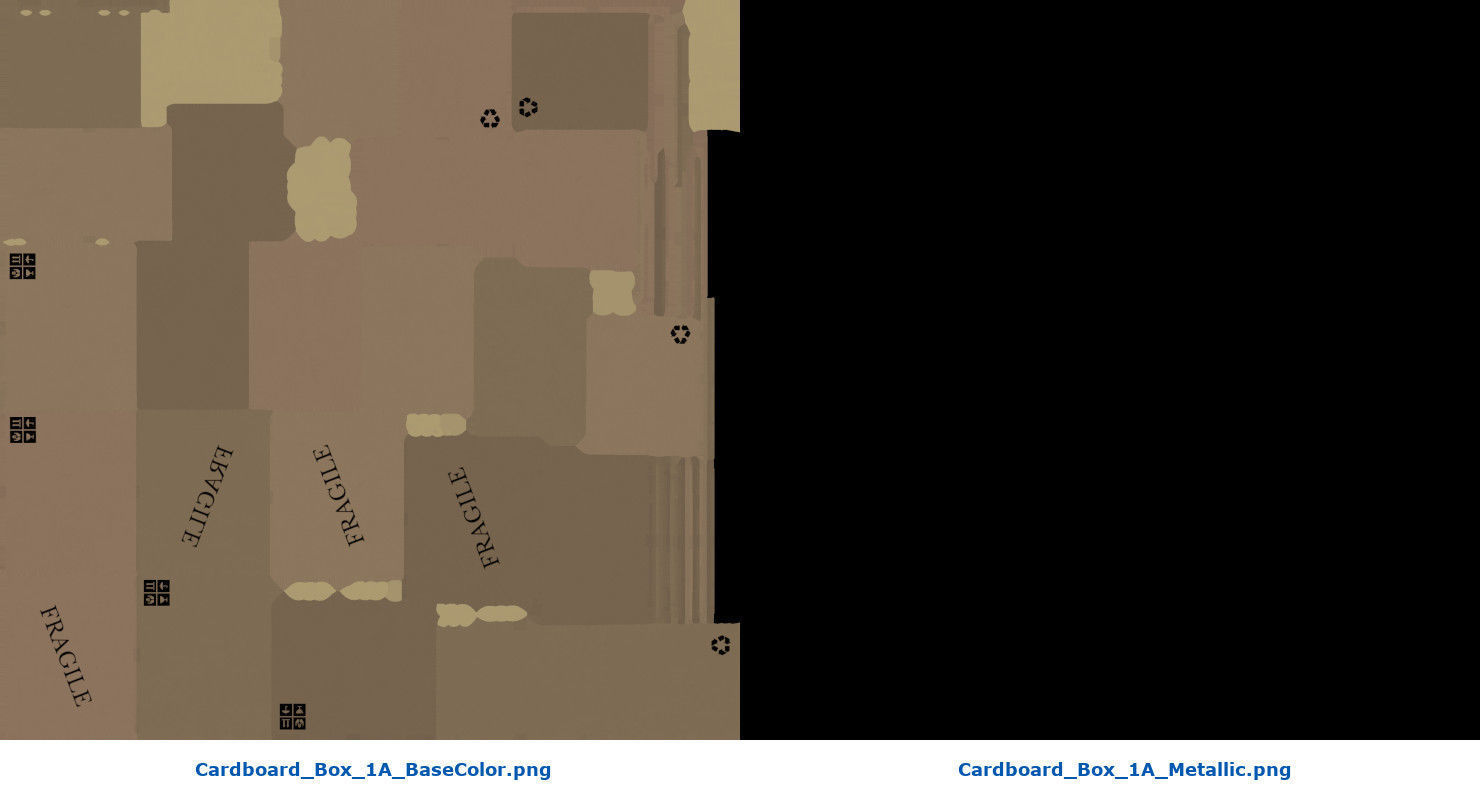 Cardboard Box 1A Low-poly 3D model_7