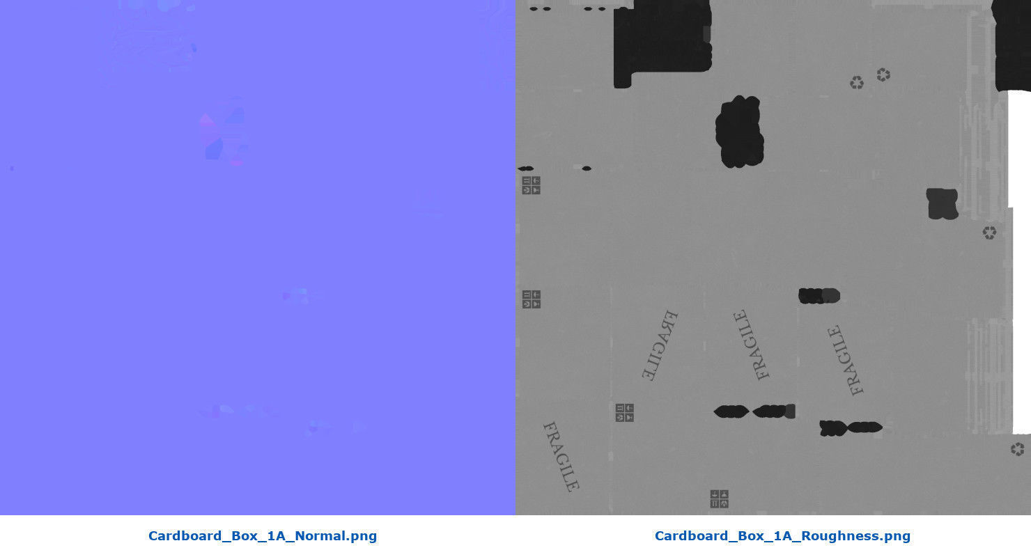 Cardboard Box 1A Low-poly 3D model_8