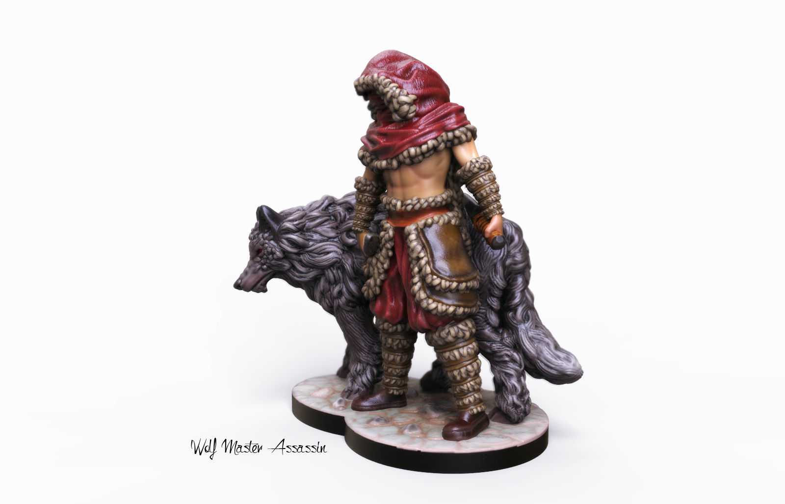 3d printable Wolf Master Assassin Miniature 3D print model_3