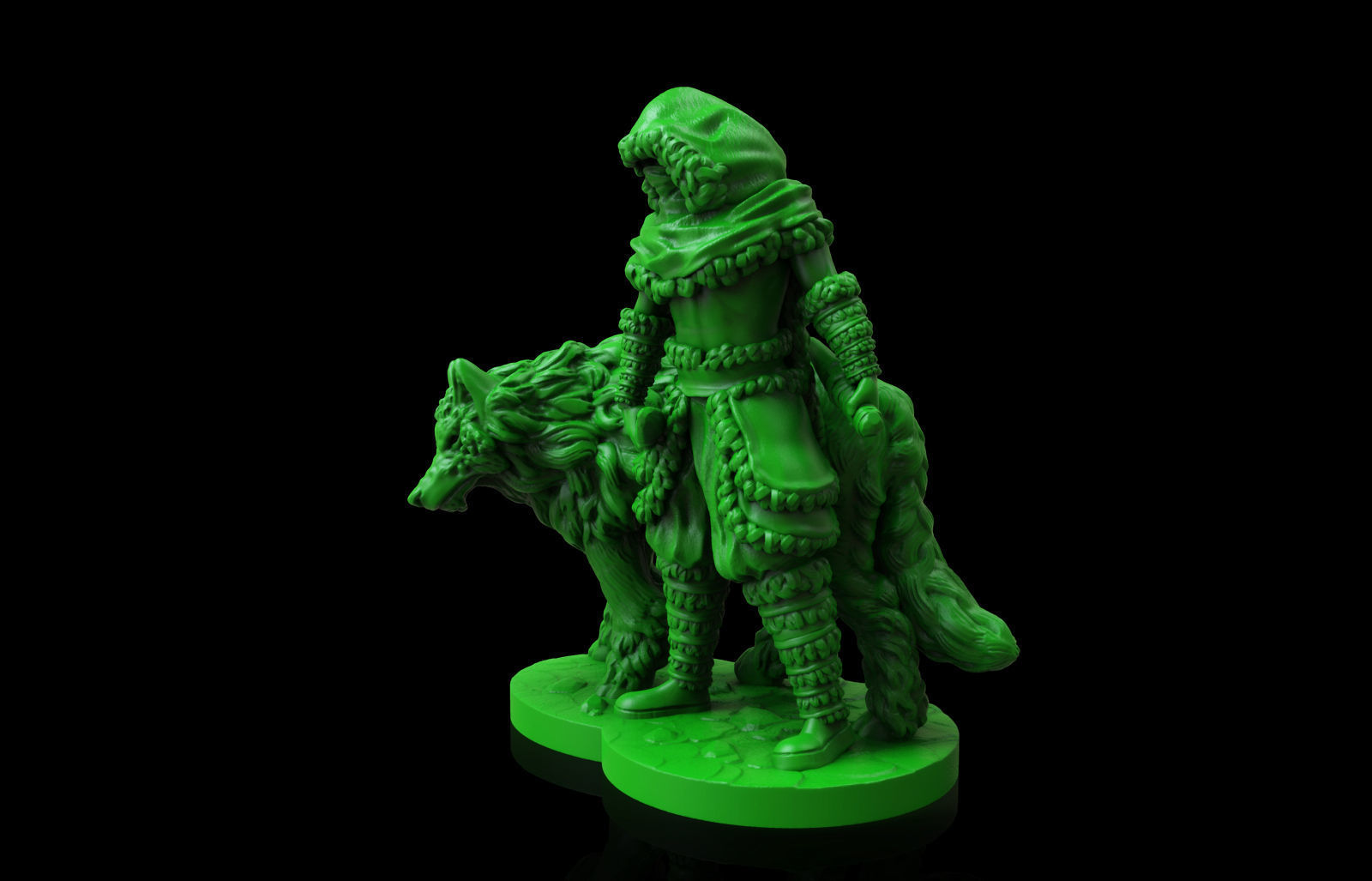 3d printable Wolf Master Assassin Miniature 3D print model_8