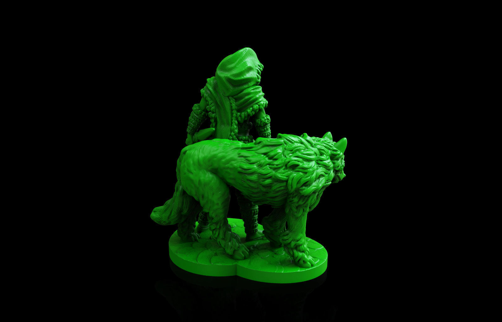3d printable Wolf Master Assassin Miniature 3D print model_6