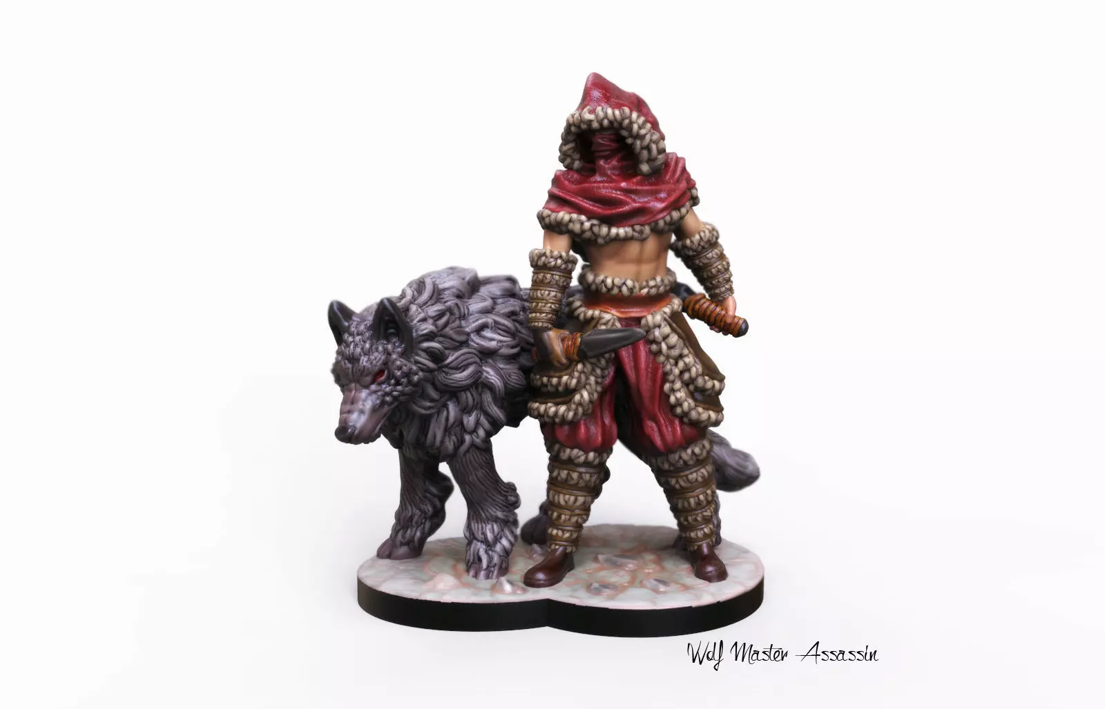 3d printable Wolf Master Assassin Miniature 3D print model_0