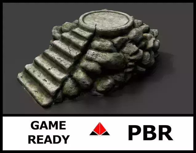 Shrine Altar Low-poly 3D model