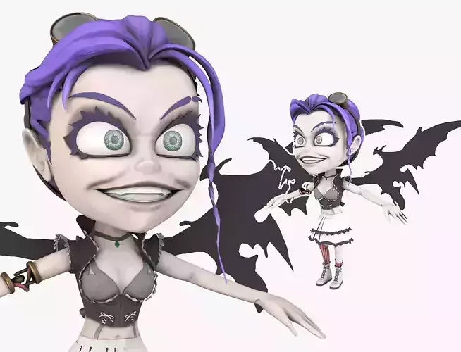 Little Steampunk Vamp Girl Game Character