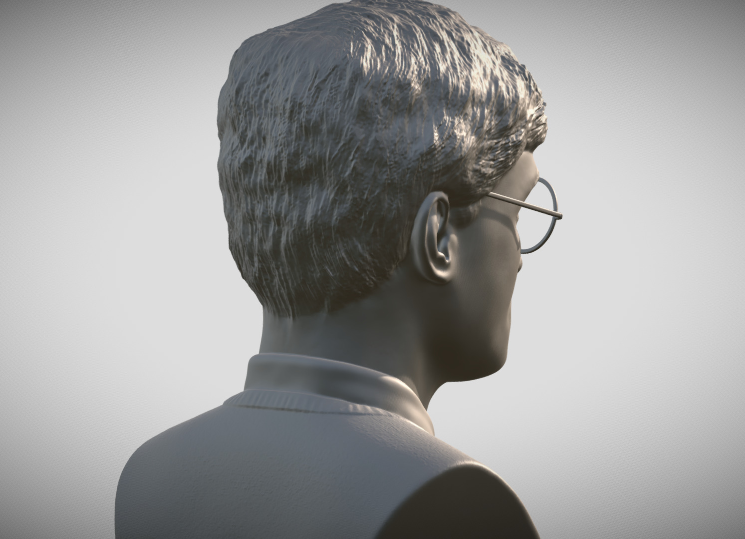 Harry Potter bust 3D printing ready stl obj formats 3D print model_7