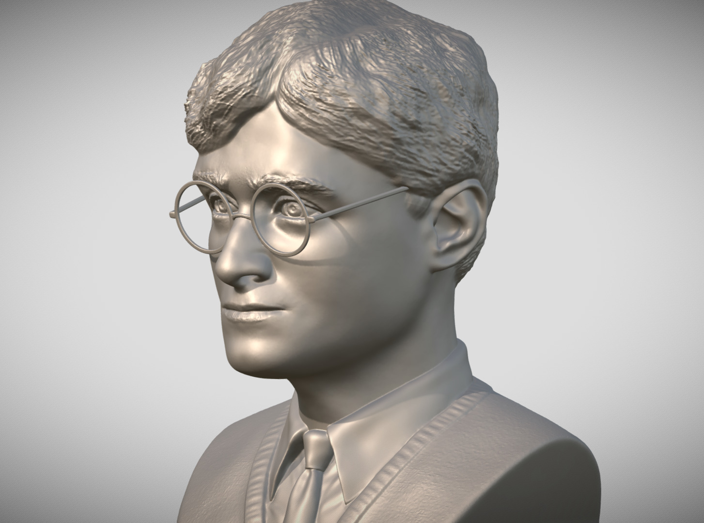Harry Potter bust 3D printing ready stl obj formats 3D print model_6