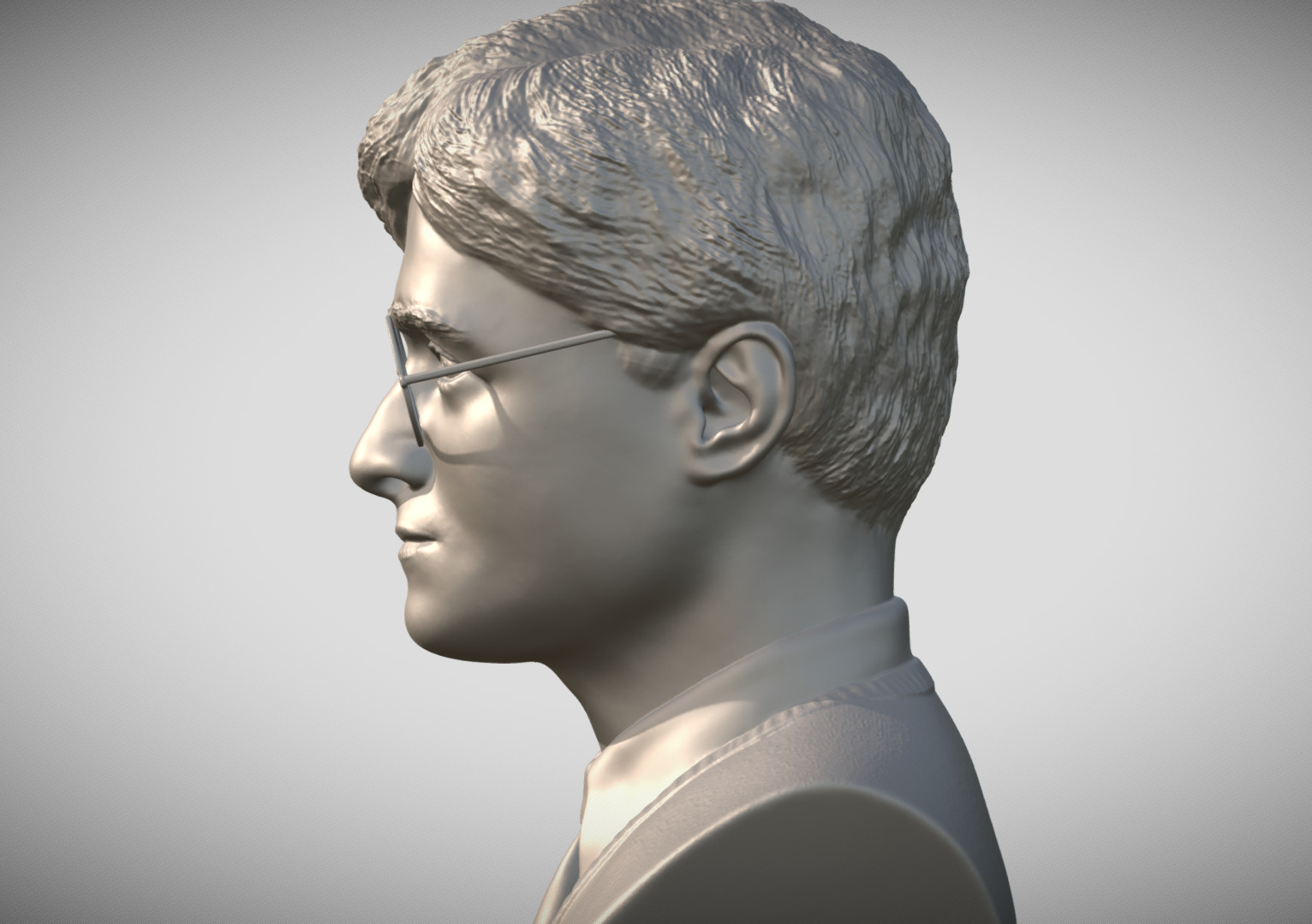 Harry Potter bust 3D printing ready stl obj formats 3D print model_3
