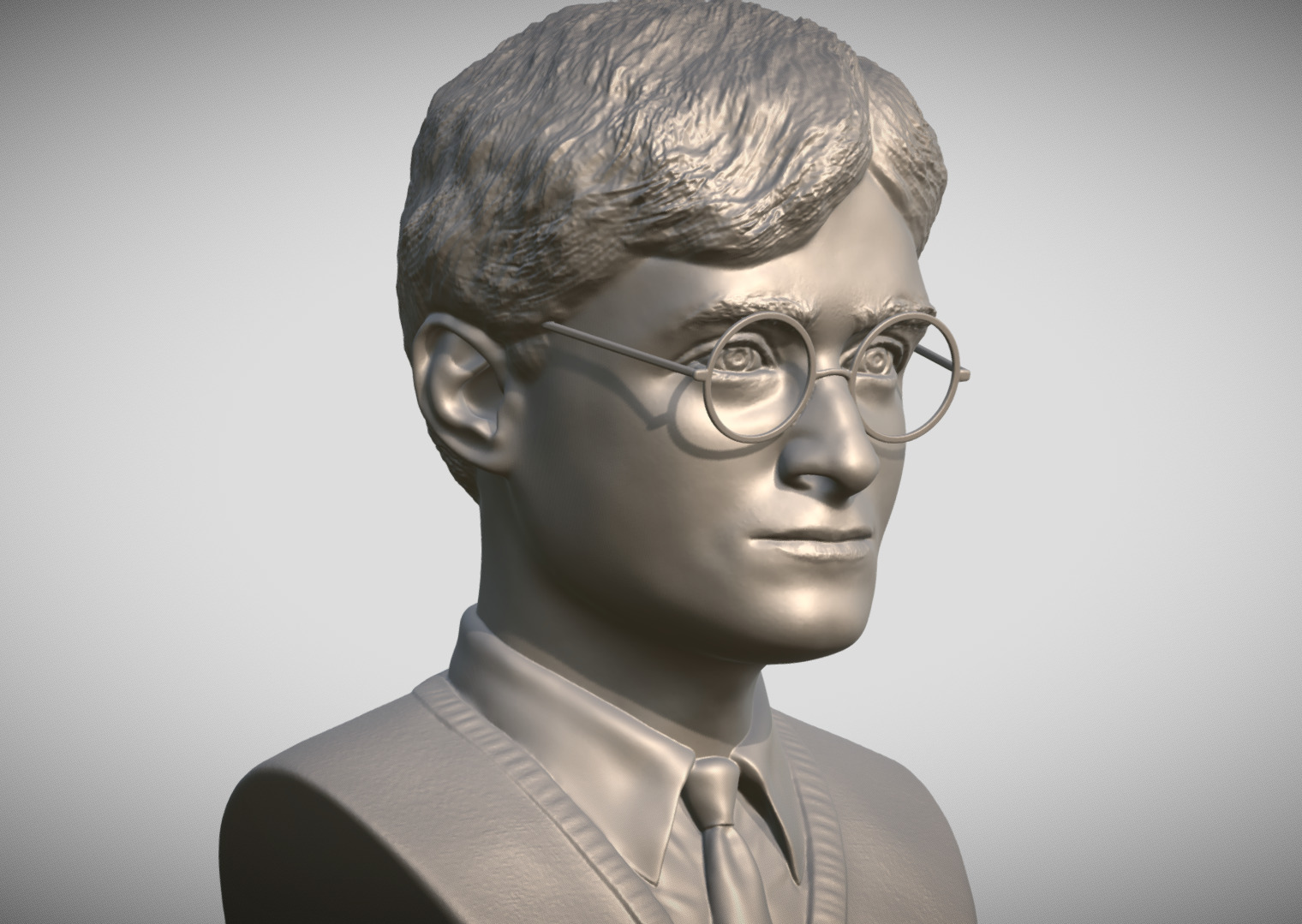 Harry Potter bust 3D printing ready stl obj formats 3D print model_2