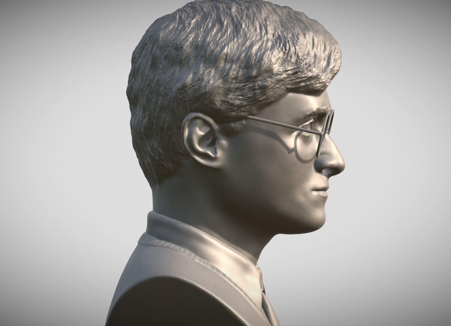 Harry Potter bust 3D printing ready stl obj formats 3D print model_4