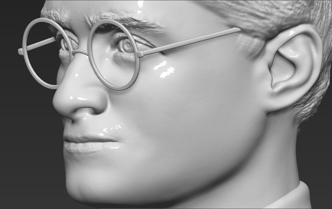 Harry Potter bust 3D printing ready stl obj formats 3D print model_26