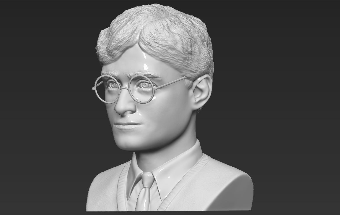 Harry Potter bust 3D printing ready stl obj formats 3D print model_10