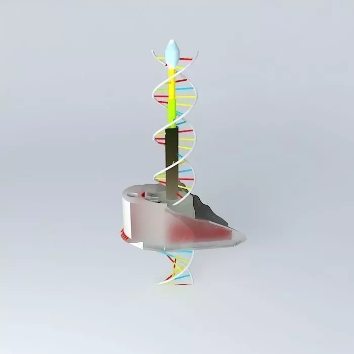 Crown dna strand Free 3D model_0