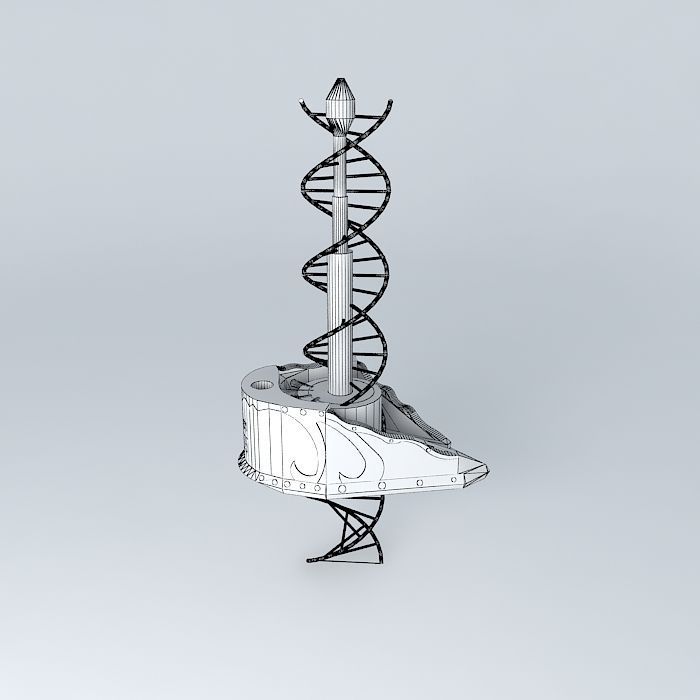 Crown dna strand Free 3D model_3