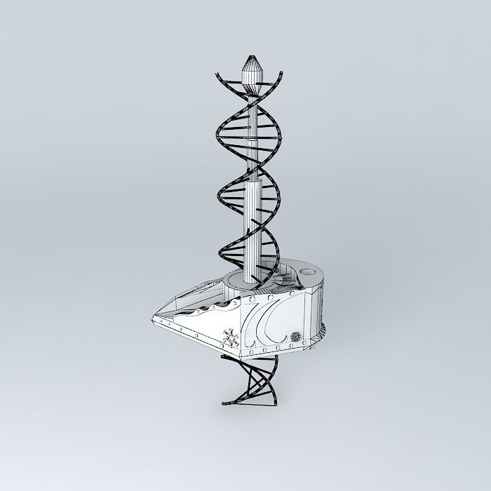 Crown dna strand Free 3D model_4