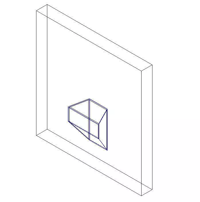 Parametric Splayed Opening Low-poly 3D model_0