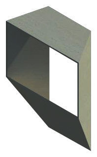 Parametric Splayed Opening Low-poly 3D model_1