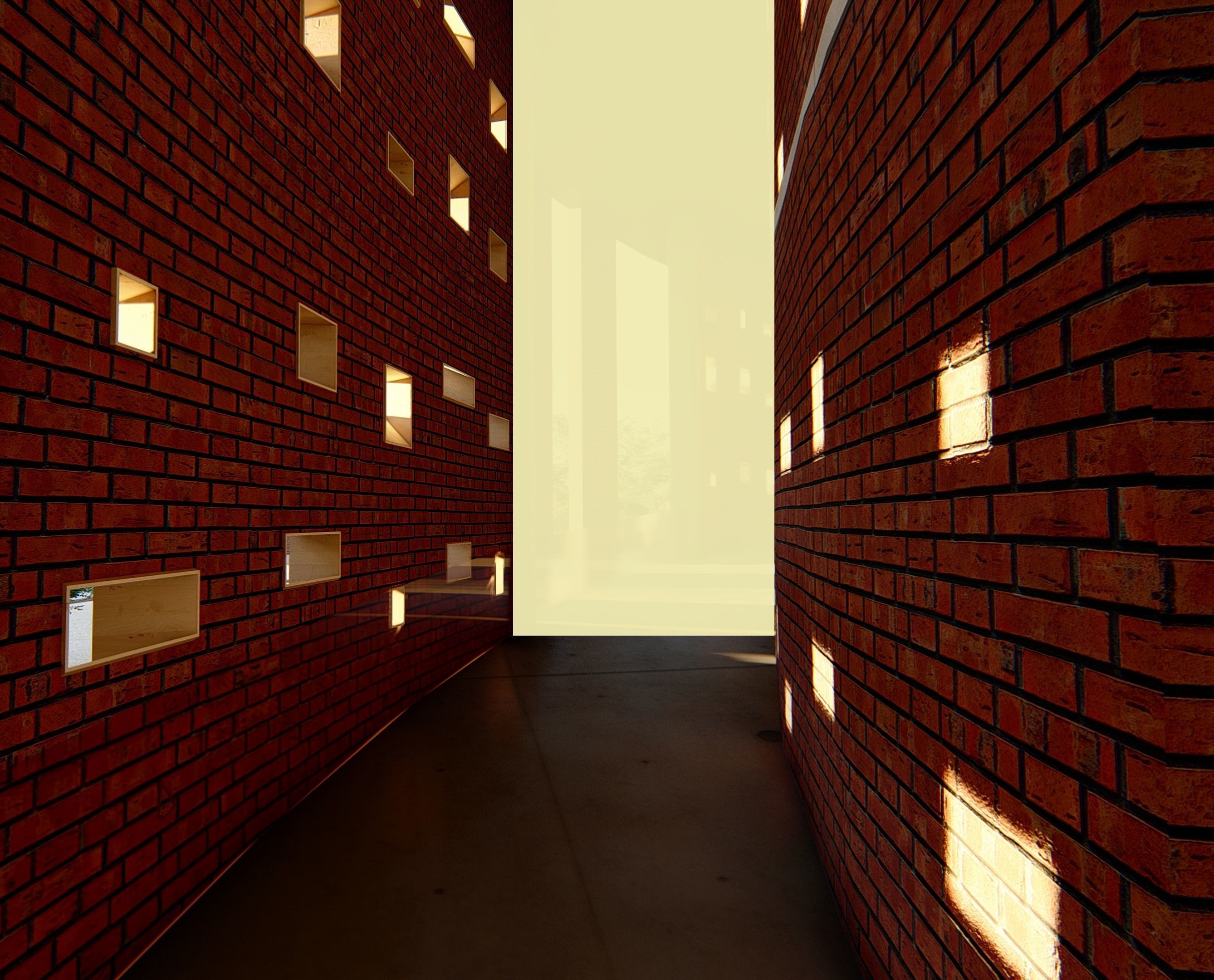 Parametric Splayed Opening Low-poly 3D model_3