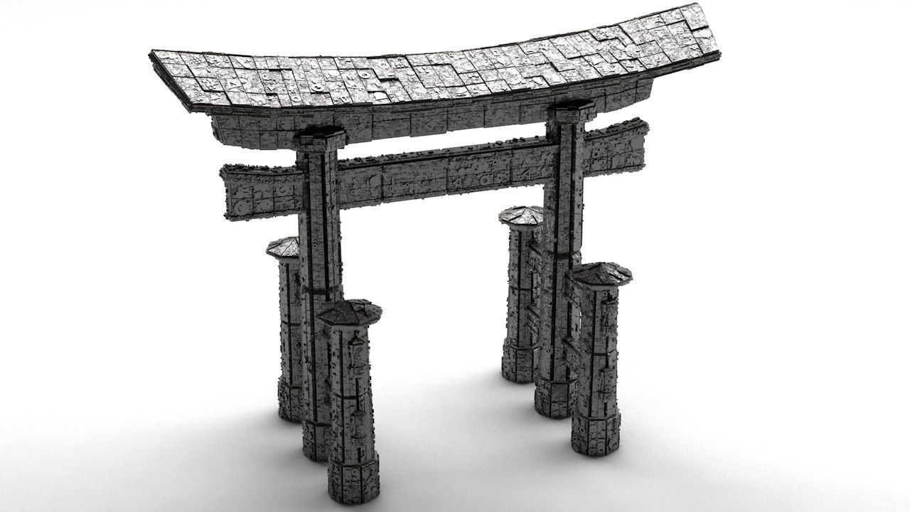 Sci-Fi Shapes - The Torii Low-poly 3D model_9