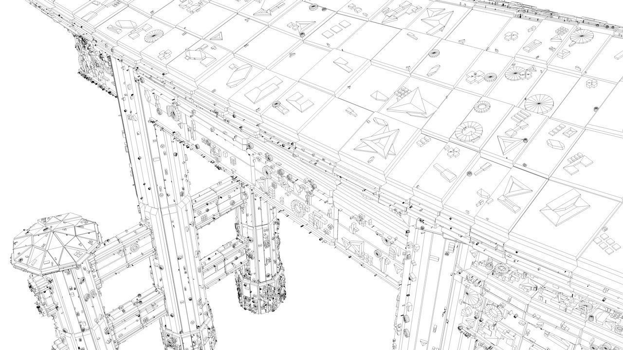 Sci-Fi Shapes - The Torii Low-poly 3D model_19