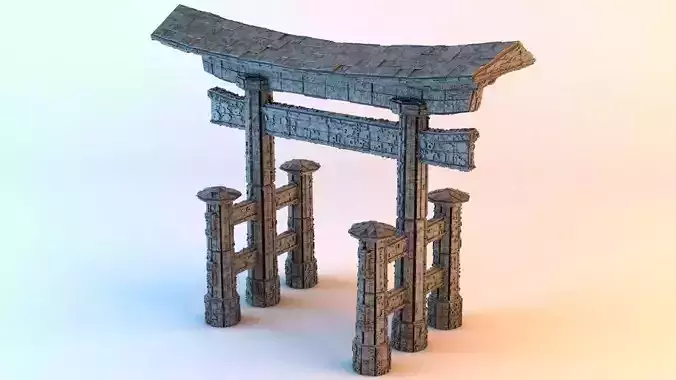 Sci-Fi Shapes - The Torii Low-poly 3D model