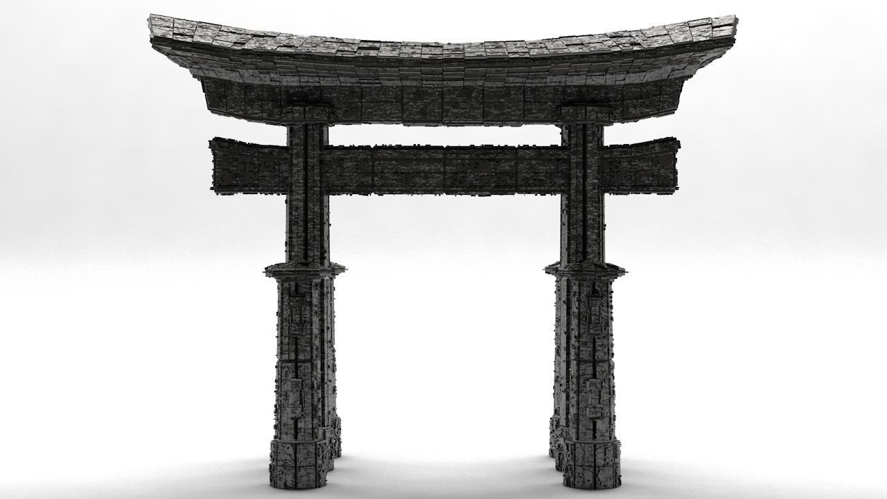 Sci-Fi Shapes - The Torii Low-poly 3D model_7
