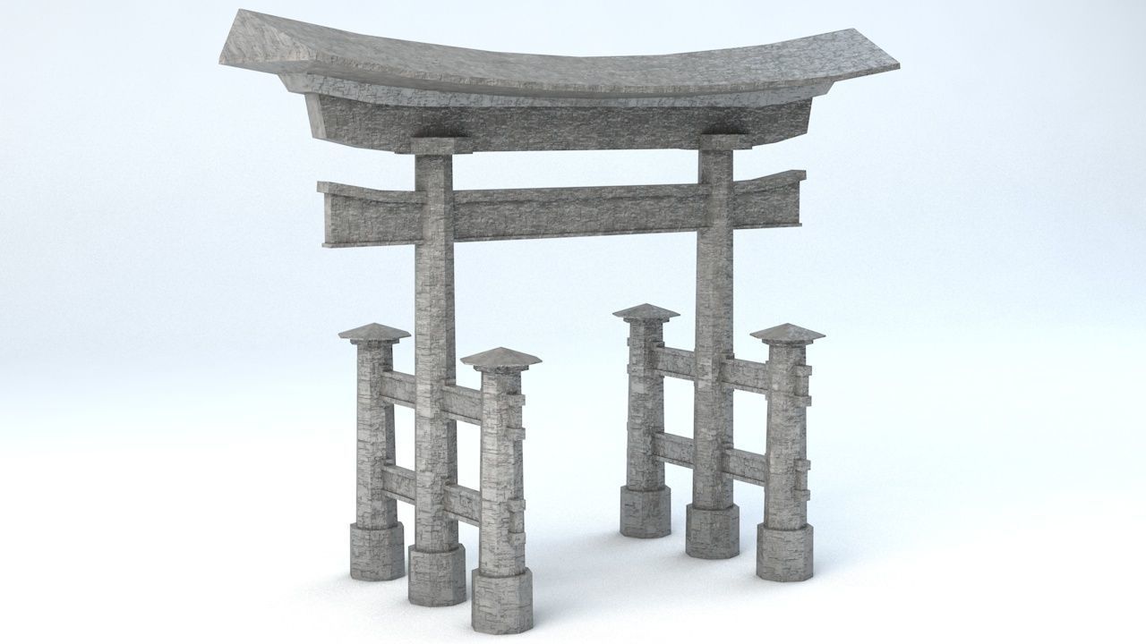 Sci-Fi Shapes - The Torii Low-poly 3D model_10