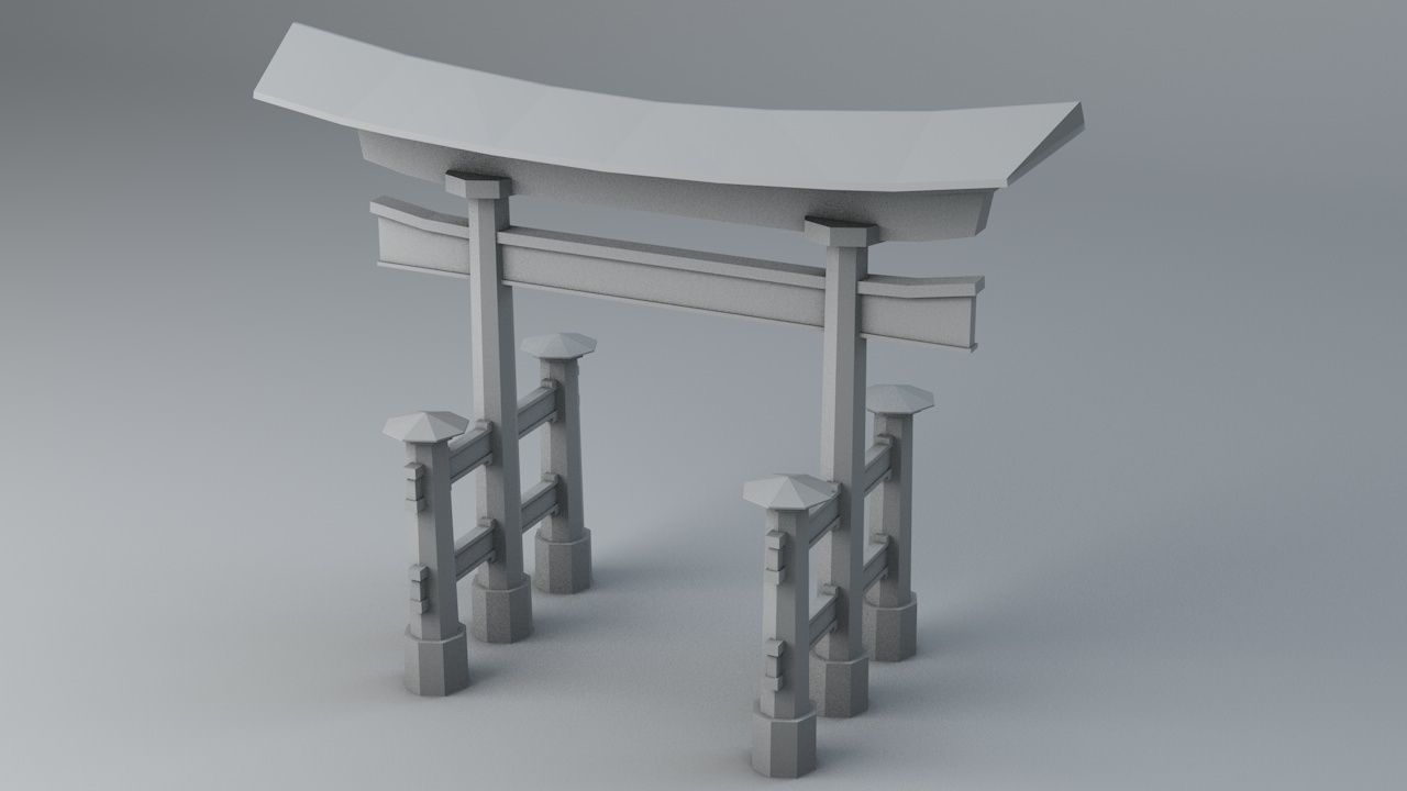 Sci-Fi Shapes - The Torii Low-poly 3D model_13