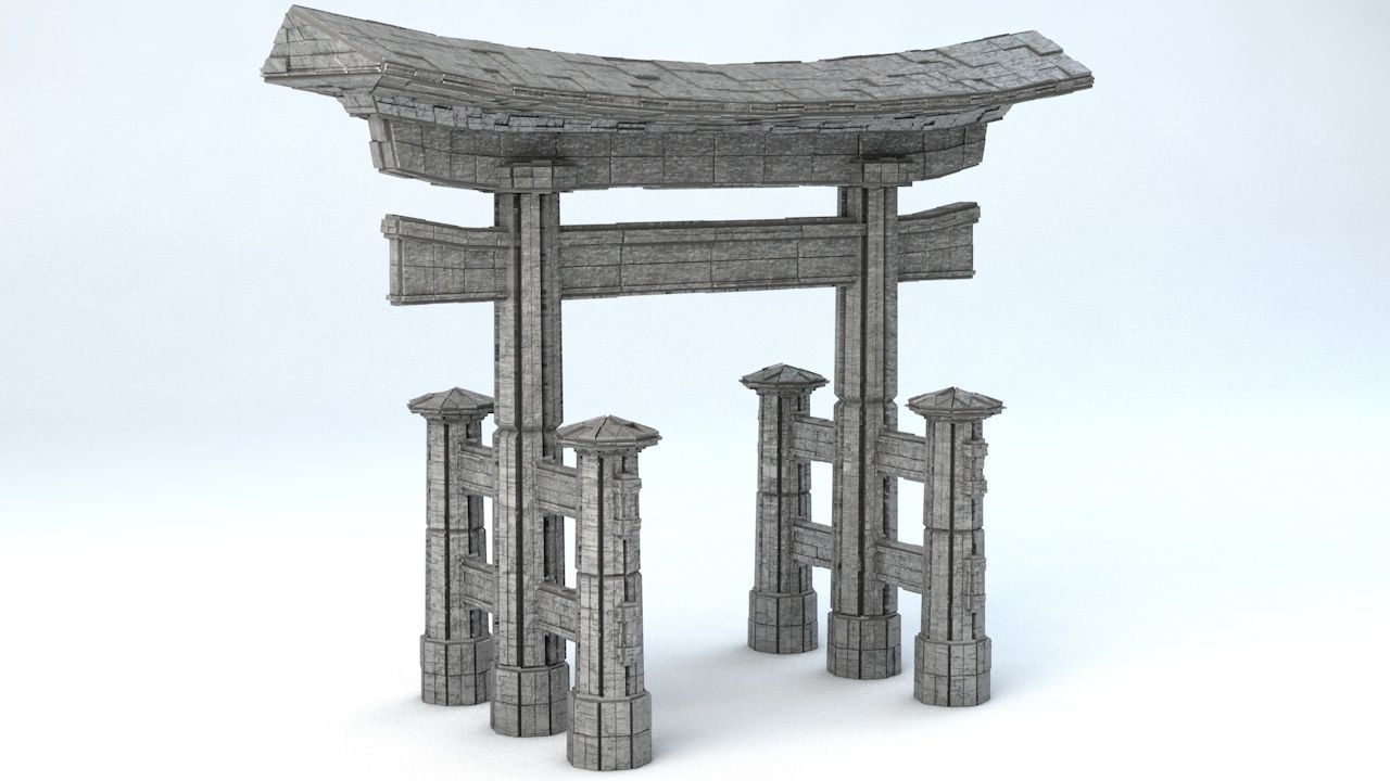 Sci-Fi Shapes - The Torii Low-poly 3D model_11