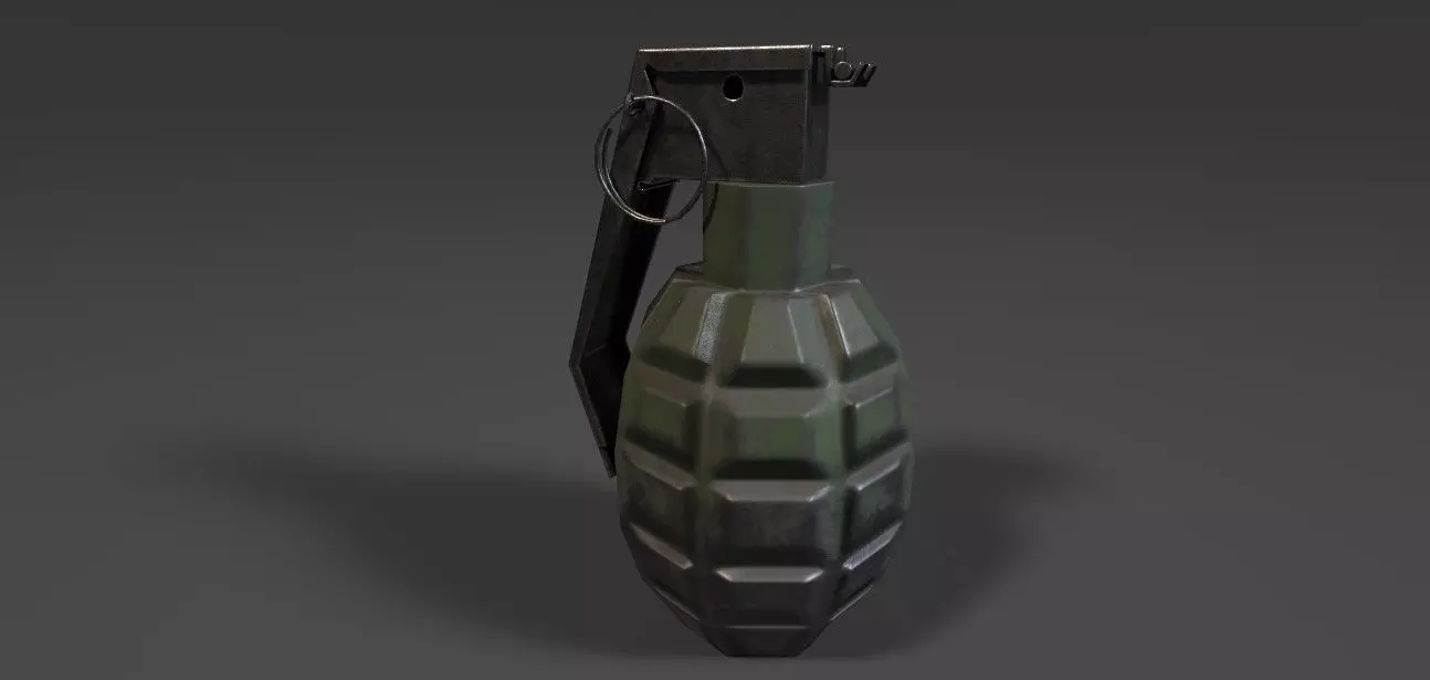 grenade Low-poly 3D model_0